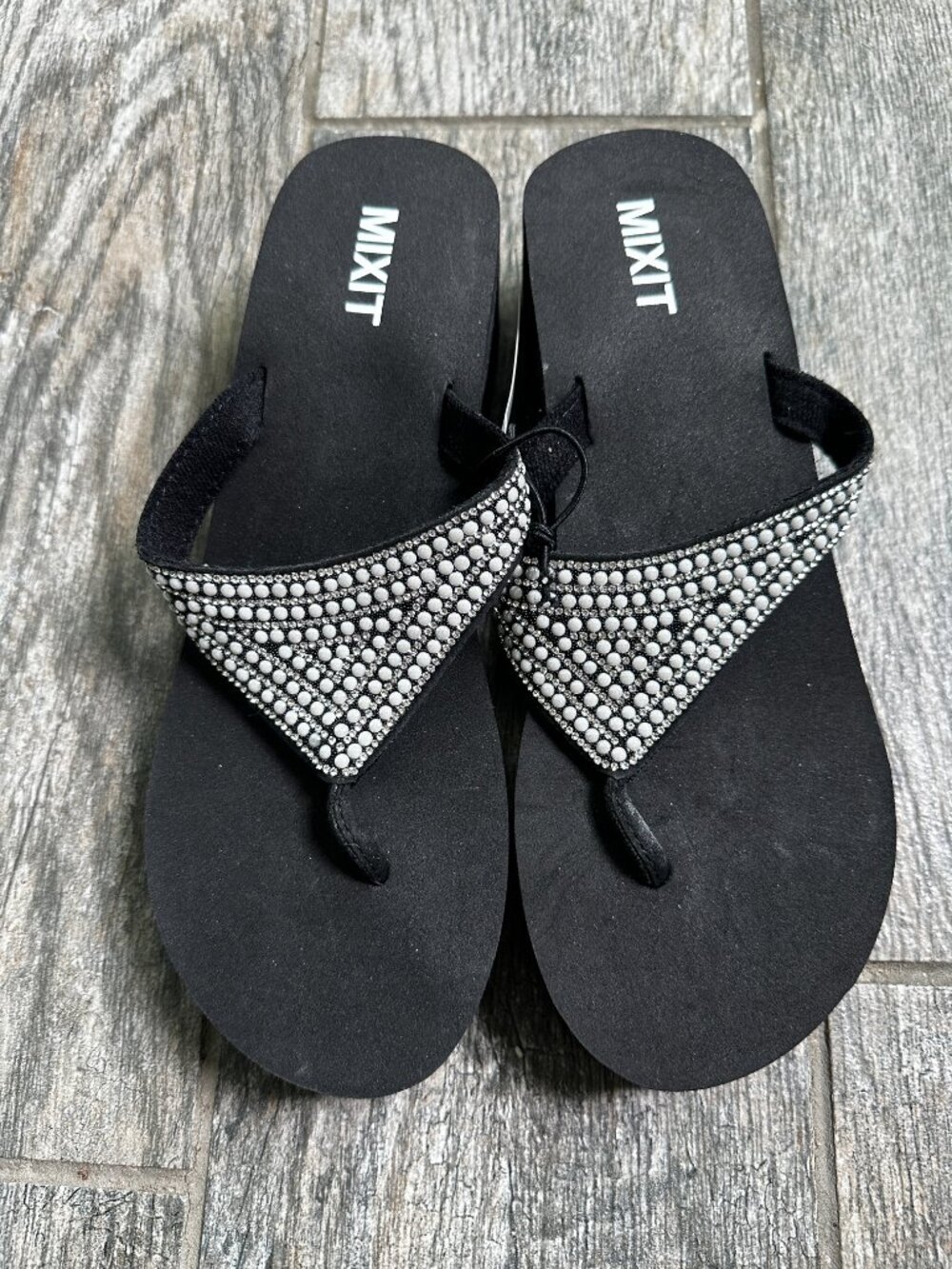 Black Wedge Sandals Size